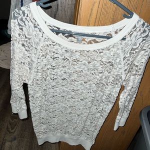 Lace 3/4 Sleeve Shirt
